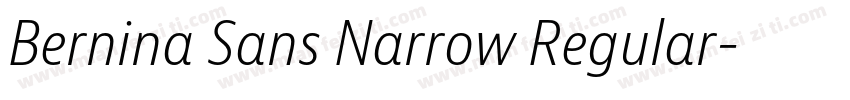 Bernina Sans Narrow Regular字体转换
